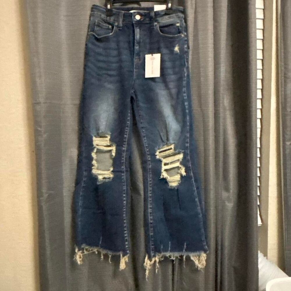 Zenana Women's Blue and Navy Jeans